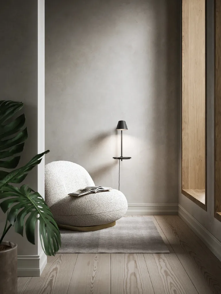 Applique Stay TM Long Noire Douille E27 - Luminaire Mural Intérieur