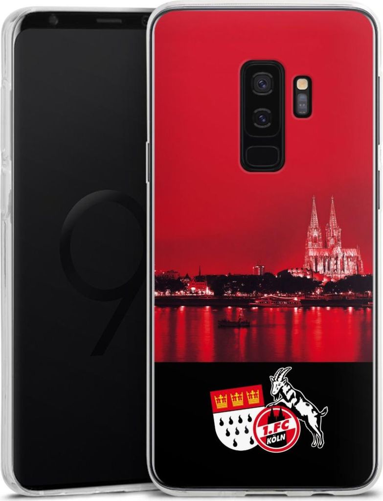 DeinDesign Handyhülle für Samsung Galaxy S9 Plus Silikon Hülle Case Smartphone Schutzhülle 1. FC Köln Offizielles Lizenzprodukt Skyline