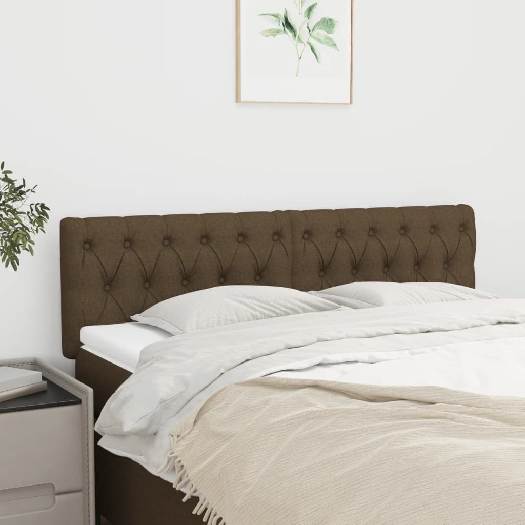 The Living Store Kopfteile 2 Stk. Dunkelbraun 72x7x78/88 cm Produktbild 