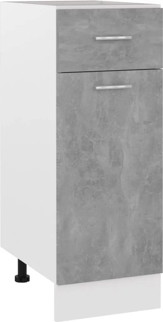 Cassettiera in Legno Grigio Cemento 30x46x81,5 cm - Scheda Prodotto