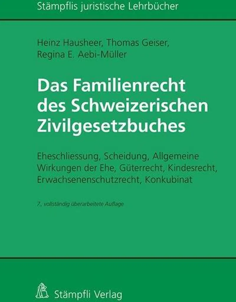 Livre de droit suisse Das Familienrecht Zivilgesetzbuches études
