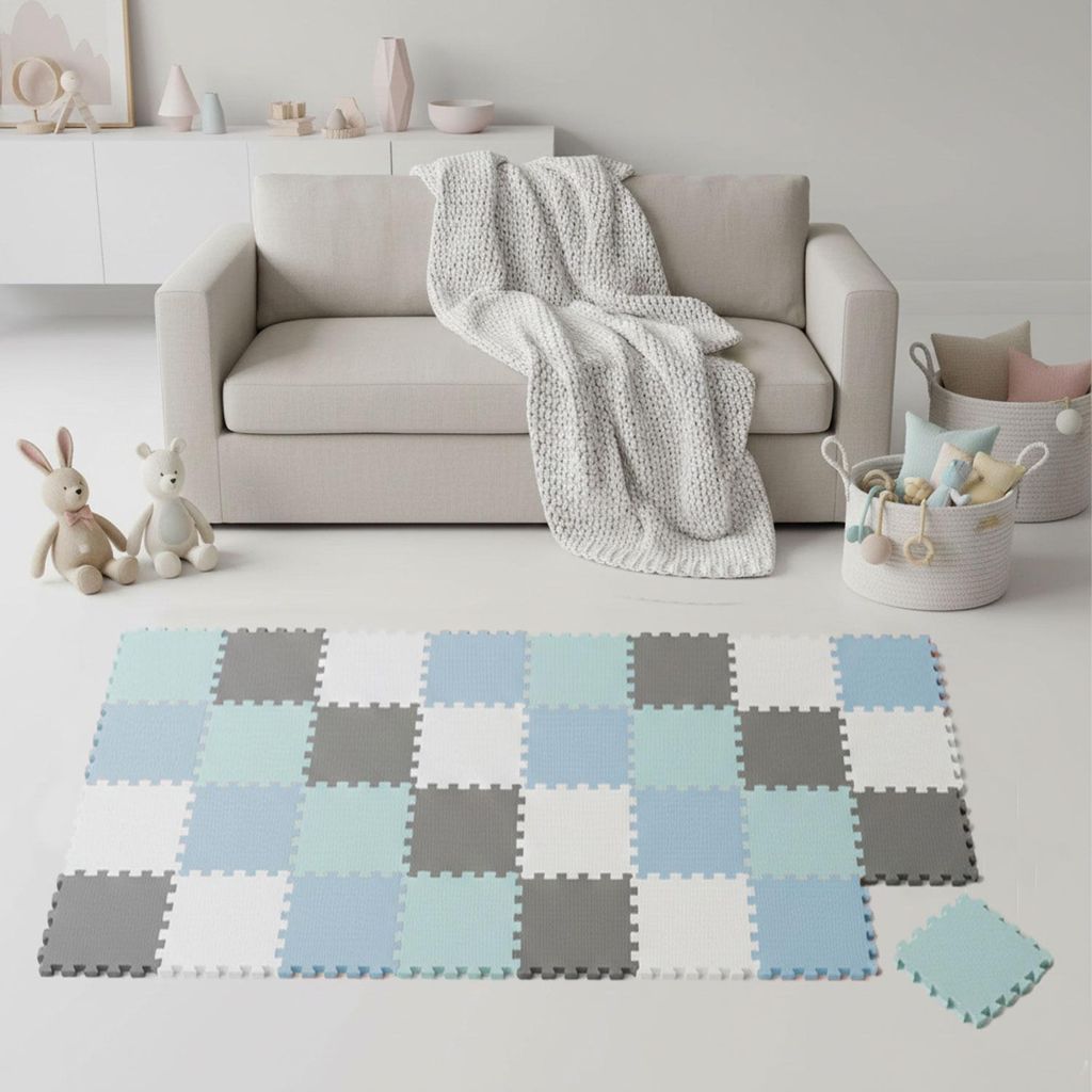 36 Teile Spielmatte Baby Puzzlematte 30x30 Krabbelmatte Bodenmatte Kinderzimmer