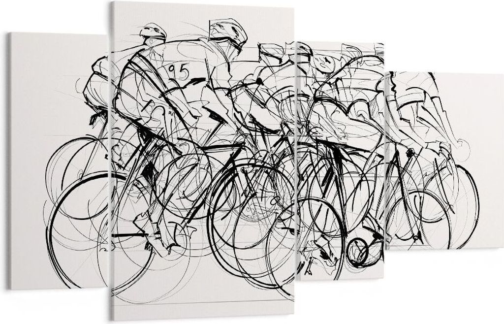 Bild auf Leinwand - Leinwandbild - Fahrrad Rennen Rad - 120x70cm - Wand Bild - Wanddeko - Leinwanddruck - Bilder - Kunstdruck - Wanddekoration - Le...