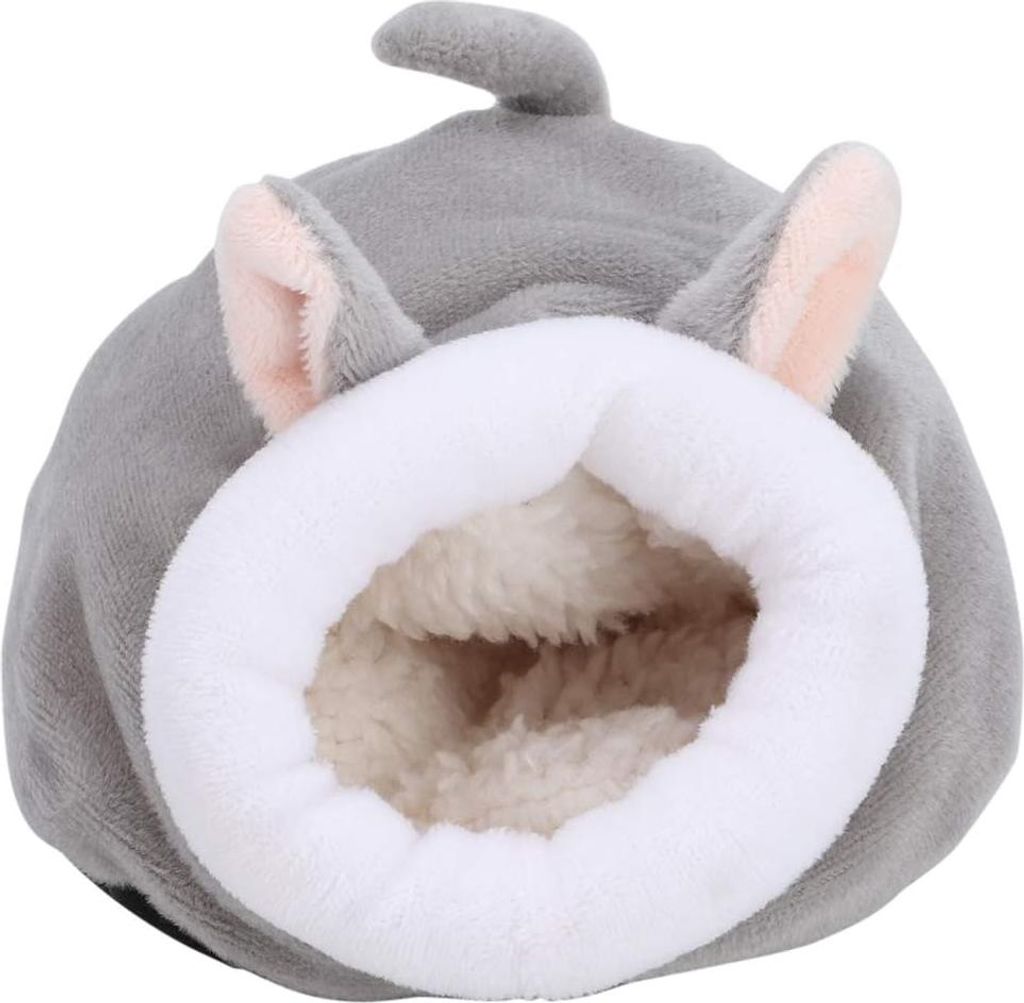 Hamsterbett, Mini-Hamsterhaus, weich, warm, niedliches, rutschfestes Hamsternest, Kleintierbett für Zwerghamster, Mini-Igel und andere Kleintiere