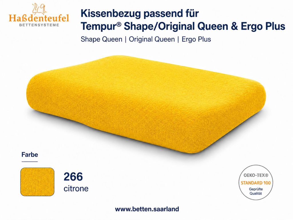 Kissenbezug passend für TEMPUR Shape/Original Queen & Ergo Produktbild  KI-generiertes Bild
