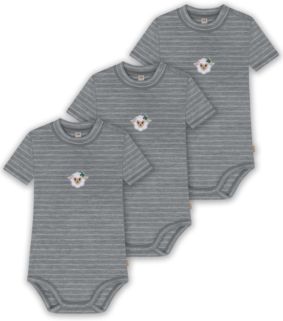 normani 3er Set Baby Merino Kurzarmbody Multipack