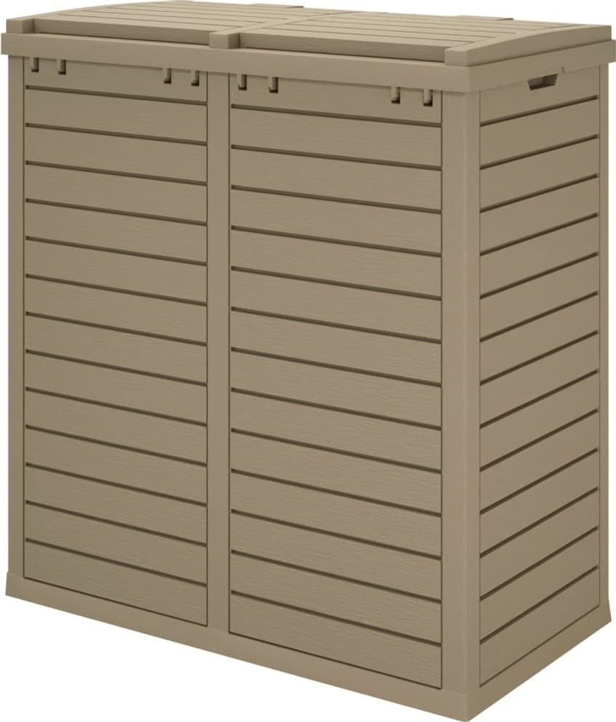 vidaXL Venkovní odpadkový koš světle hnědý 78x41x86 cm Obrázek produktu 3