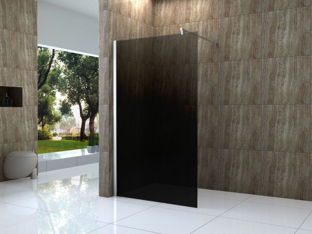 10 mm Duschwand VACANTE-SMOKE 90 x 200 cm