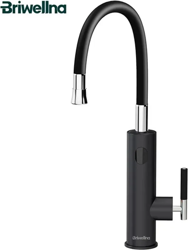 Solution eau chaude immédiate : Robinet électrique universel noir EU - 2