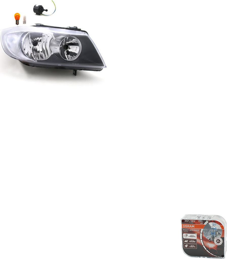 Johns, Scheinwerfer + Osram Night Breaker Laser passend für BMW 3er E90 E91 Rechts 63116938563 63117207574 6938563 7207574 63116942722 63116942748...