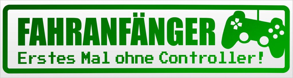 Kiwistar Fahranfänger - ohne Controller Magnetschild Schild magnetisch - 60cm Grün - reflektierend - Magnetfolie für Auto PKW Kfz