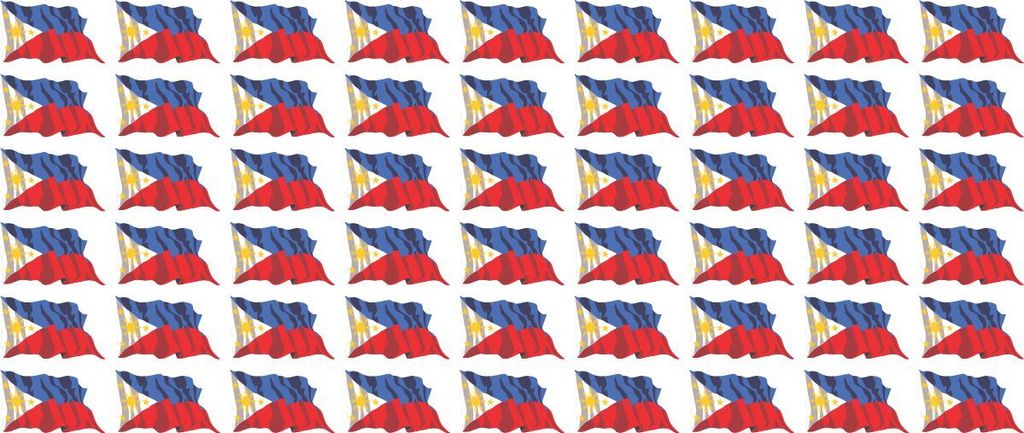 Mini Aufkleber Set - Pack wehend - 20x12mm - selbstklebender Sticker - Philippinen - Flagge / Banner / Standarte fürs Auto, Büro, zu Hause und di...
