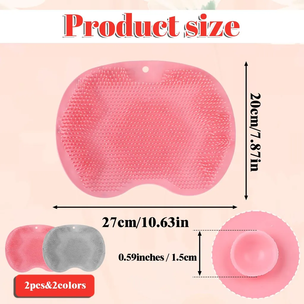 Brosse de douche exfoliante dos : finis les impuretés et tensions - Pack 2 - 2