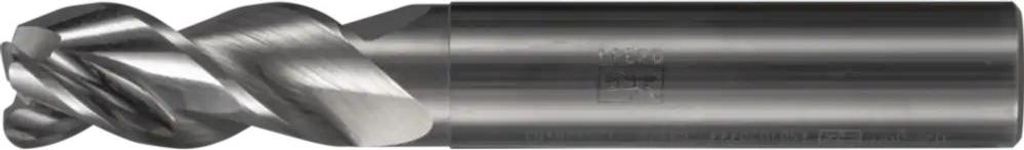 PFERD TOOLS VHM-Fräser Ø12mm, 3 Schneiden, 2xDC, Radius 1,5mm, unbeschichtet, Schaft HA