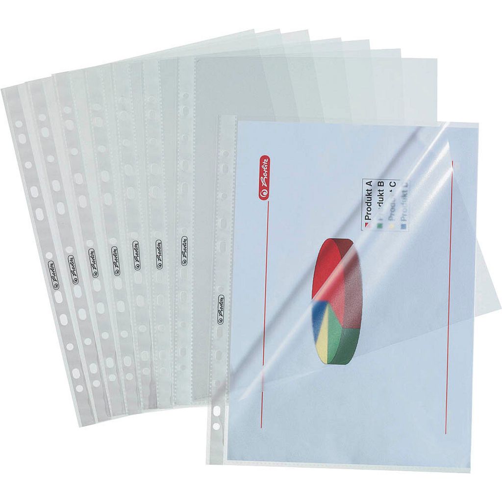 herlitz Prospekthülle, DIN A4, genarbt, 0,055 mm aus Produktbild 