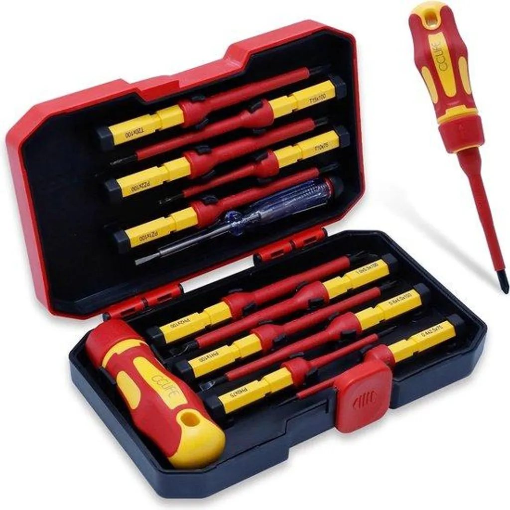 Coffret de tournevis électricien isolés VDE avec embouts interchangeables