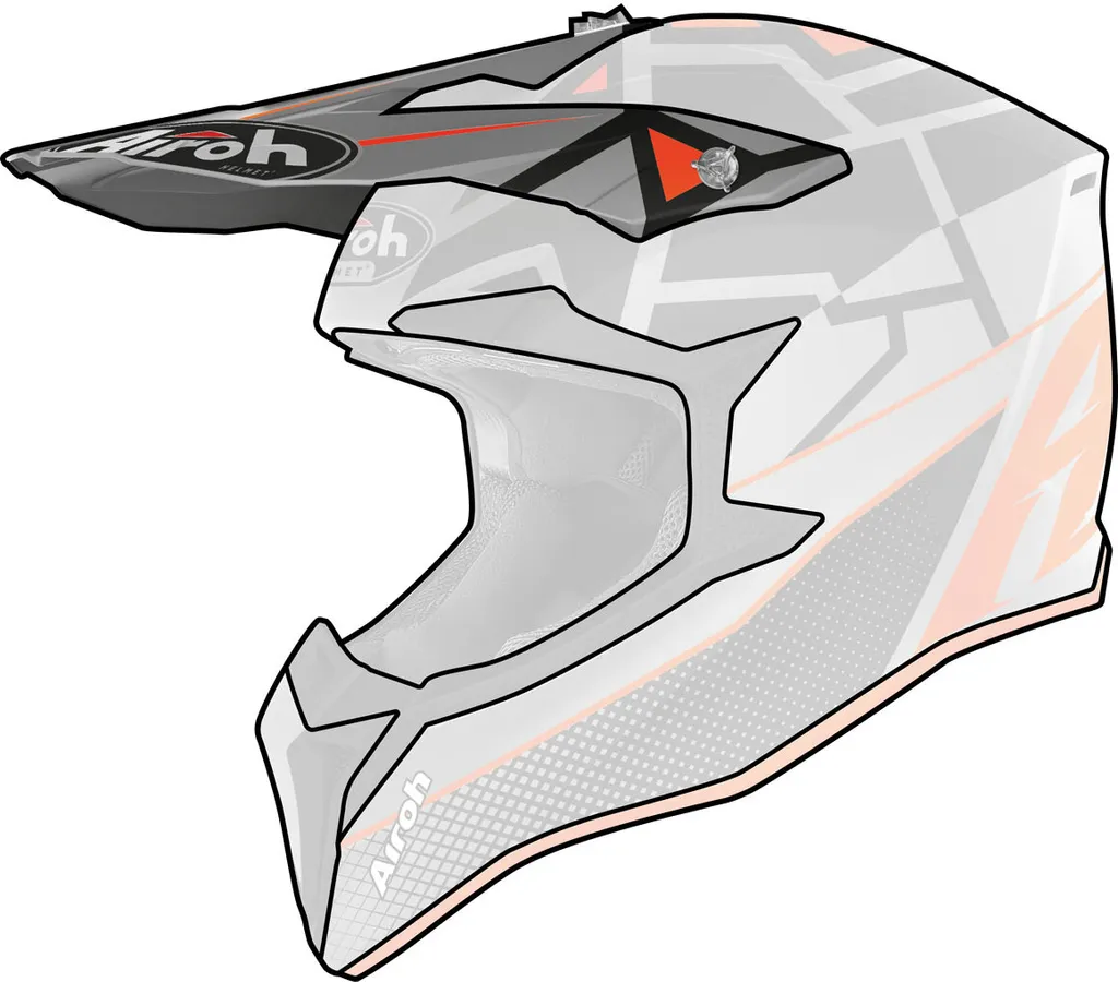 Casque Airoh WRAAP Youth Mood Orange Matt - Protection Cross Enfant