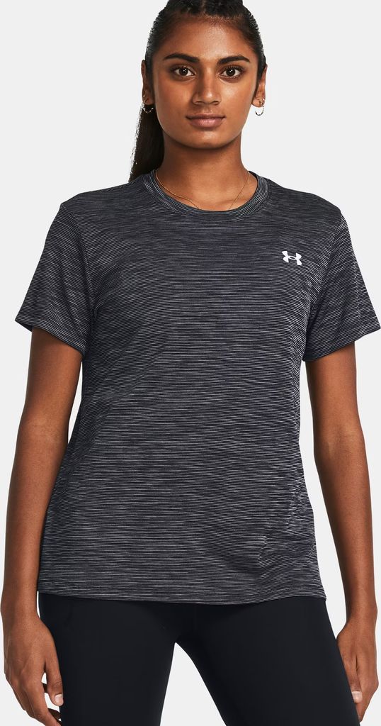 Under Armour Tech Textured Kurzarm-t-shirt Grau L Frau Grau Produktbild 