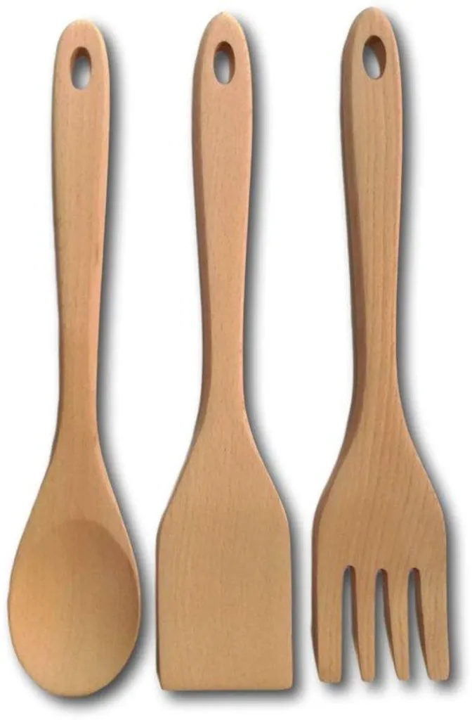 Spatules en bois anti-rayures en chêne, protégez vos poêles et plats