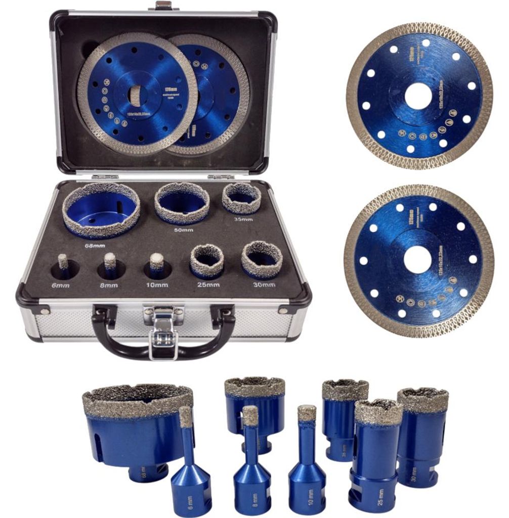ELMAX | Diamantbohrer Fliesenbohrer Set, M14, 6–68mm, 8 Produktbild 