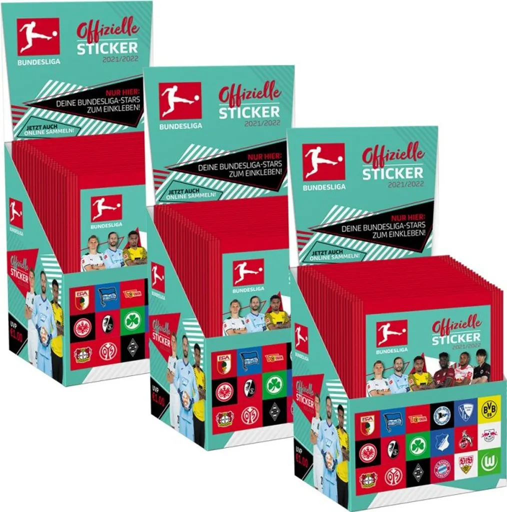 ULTIMI PEZZI! Lotto 150 Bustine Topps Bundesliga 2021/22 - Occasione!