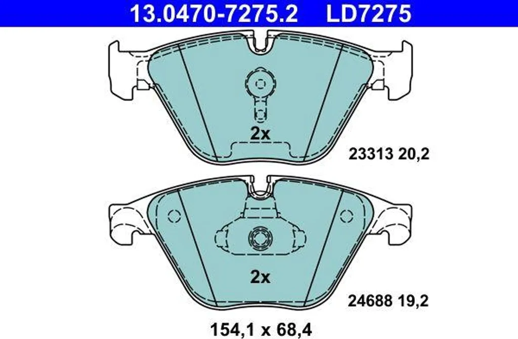 Plaquettes de Frein à Disque pour BMW Série 5 F10 F11 - Réf 34116775314