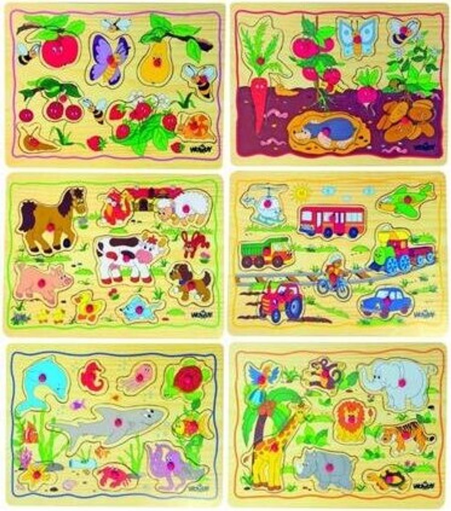 Woody Peg puzzle. displ. 8 Stück - ZOO