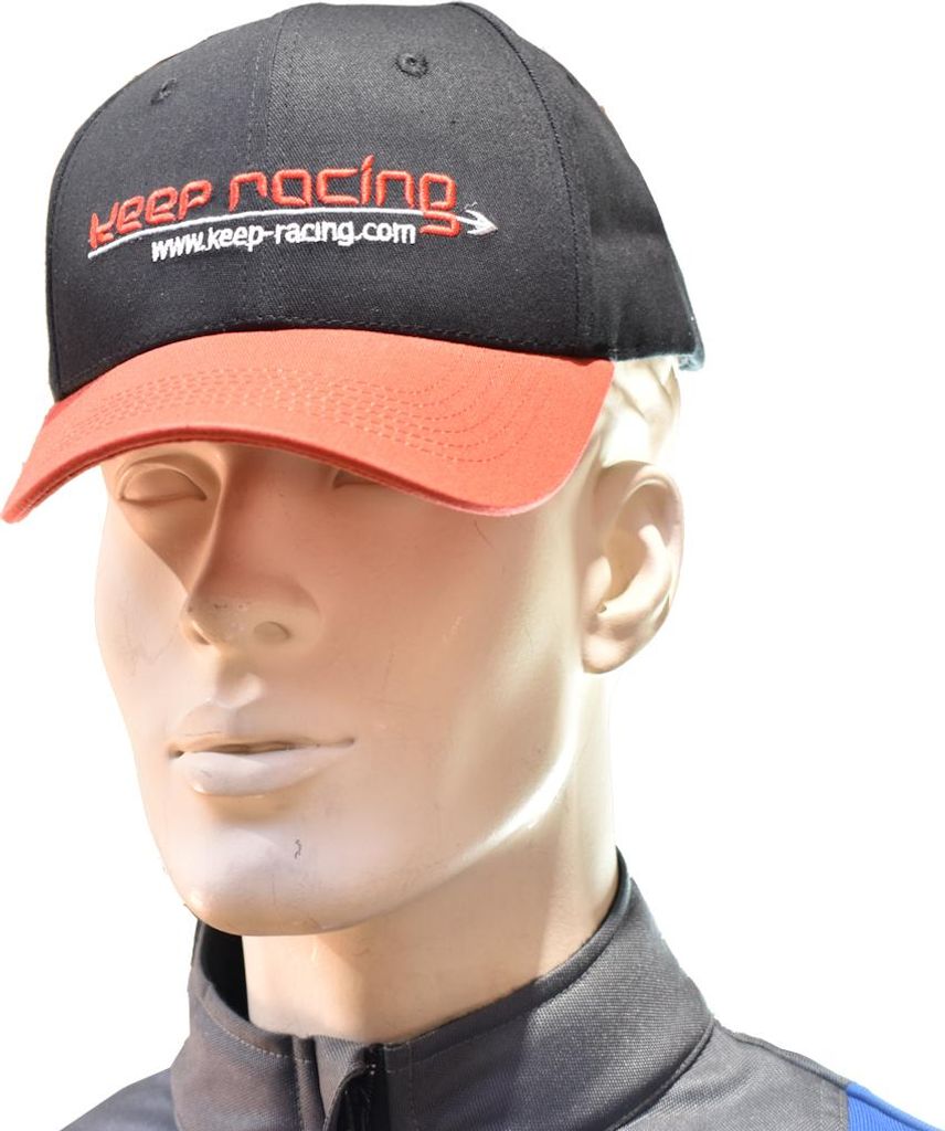 keep-racing Baseball Cap, schwarz/rot