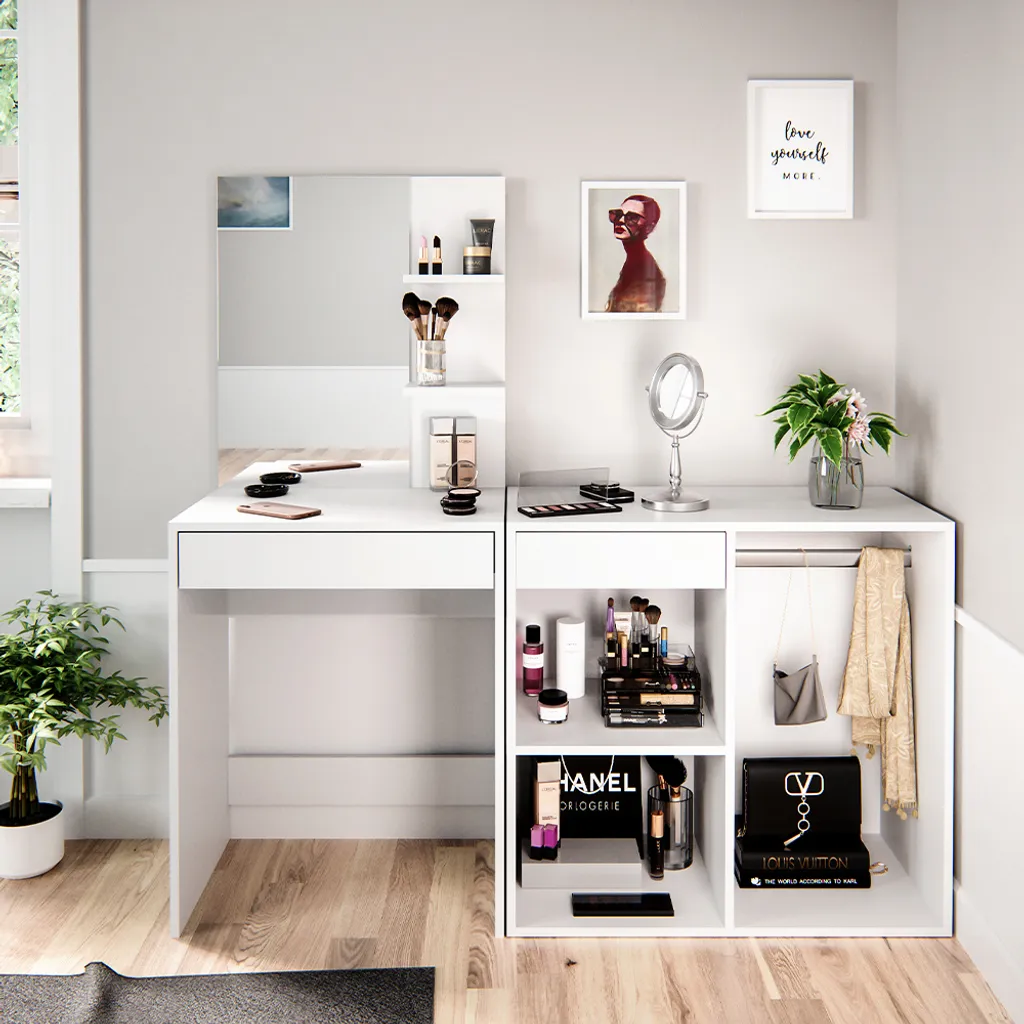 Armoire d'appoint Vicco Isabelle Blanc 80,1x75 cm - Modèle 34430 Pro - 4