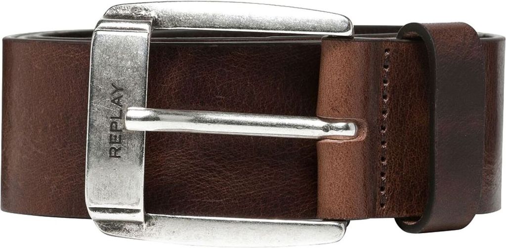 REPLAY Leder Gürtel Classic Belt W105 Fade Tobacco dunkelbraun