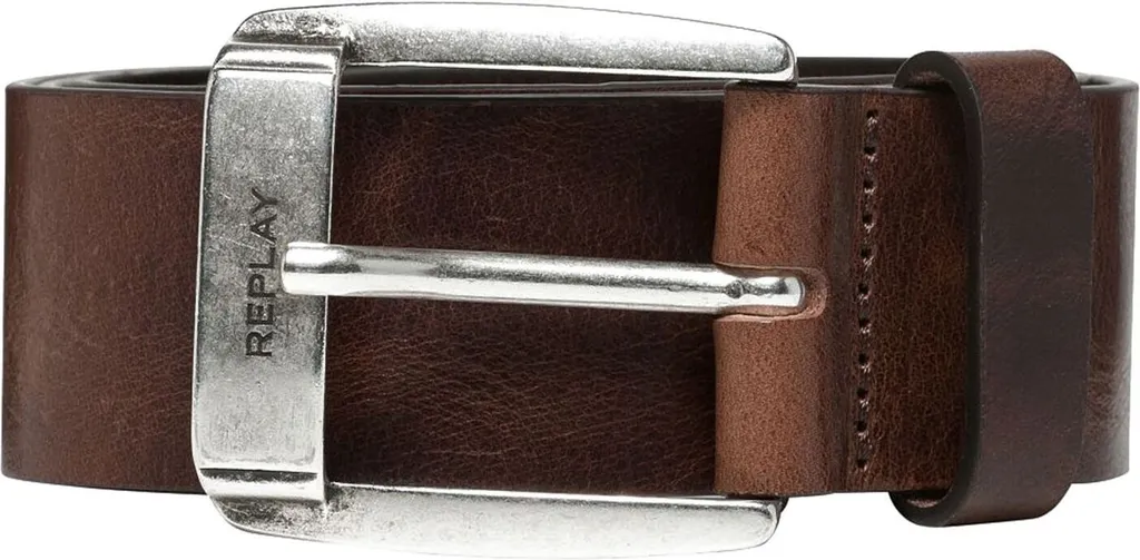 REPLAY Pelle cintura Classic Belt W85 Fade Tobacco marrone scuro