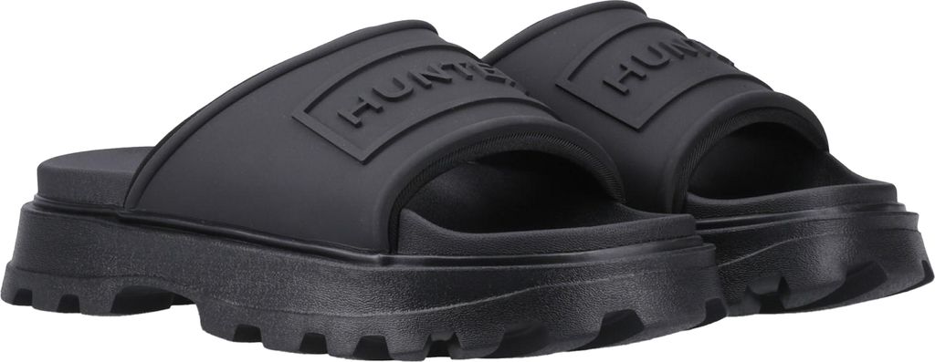 Hunter - Herren/Damen Uni Badesandale "Stacked" FS11503 (39,5 EU) (Schwarz)