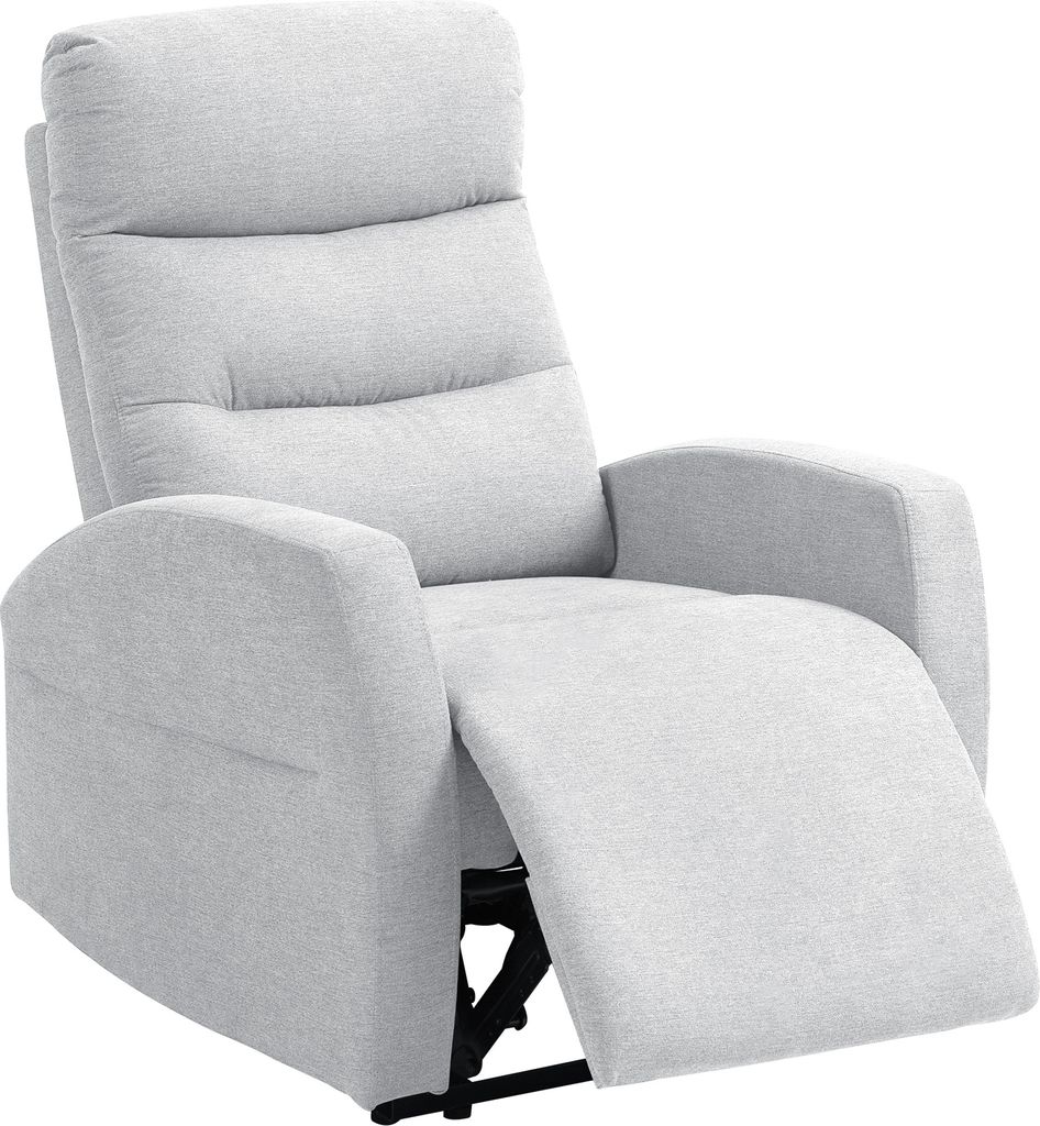 HOMCOM Relaxsessel, Fernsehsessel mit Liegefunktion, Gepolstert TV-Sessel mit Fußteil, Leinenoptik Ruhesessel für Wohnzimmer, Schlafzimmer bis 15...