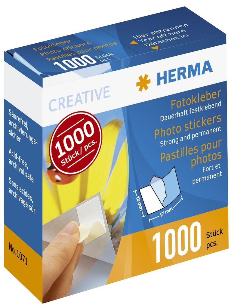 Herma 1071 Adesivo fotografico 1000 pezzi in dispenser di Immagine del prodotto 