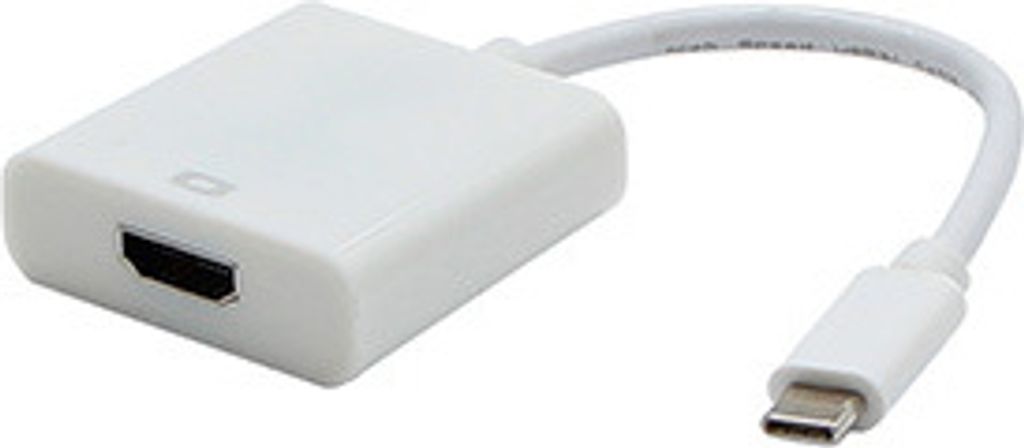 USB/Video DP Alt Mode, USB C (M) - HDMI F, weiß, Kunststoffbeutel 4K2K@30Hz