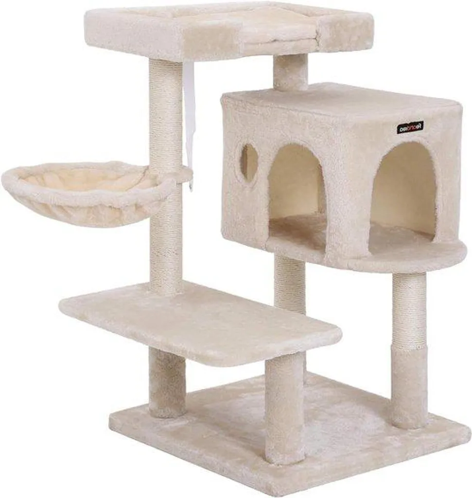 Grand arbre à chat avec plateforme XXL et griffoirs sisal design