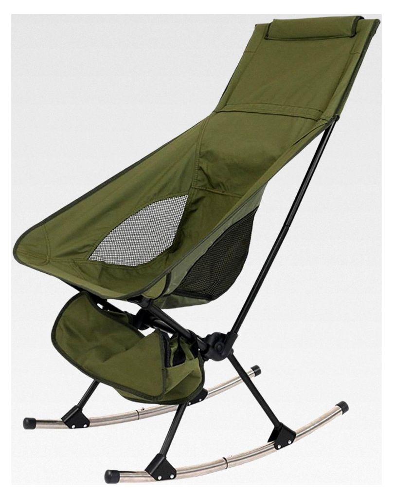 Schaukelstuhl – leichter Rocker, robuster Outdoor-Stuhl | Tragbarer Schaukelsitz mit belüftetem Netz-Ständer für Terrasse, Garten, Camping, Pi...