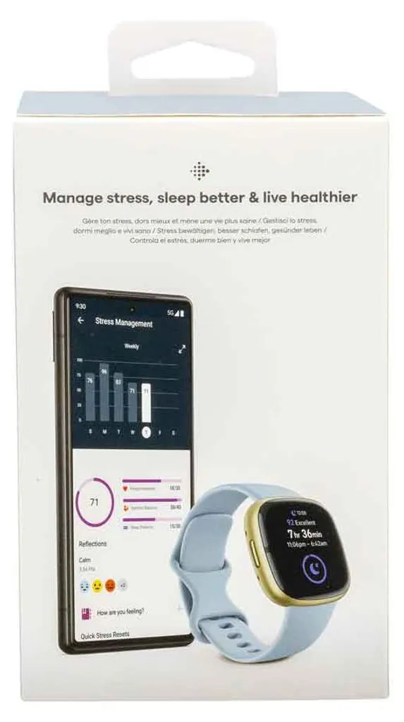 Fitbit Sense 2 FB521GLBM avec Capteur de Stress et ECG Soft Gold Blue - 20