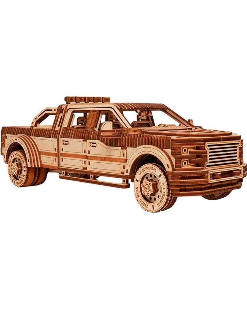 Puzzle mécanique 3D, camion pick-up, WT, bois, 706 pièces Image du produit 