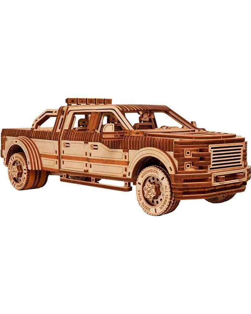 Puzzle mécanique 3D Pick-up en bois, Idée Cadeau Adulte 706 pièces