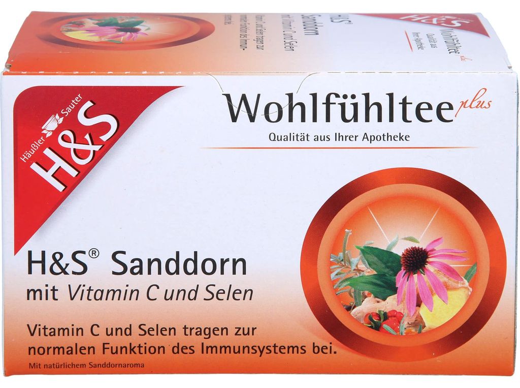 H&S Wohlfühltee Sanddorn mit Vitamin C und Selen, 20 St. Produktbild 