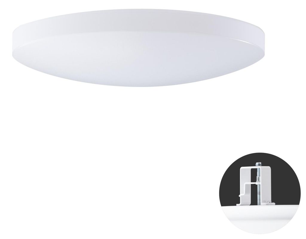 OSMONT SAG63179 SAGITA V2 Decken-/Wandleuchte aus Kunststoff, halb eingelassen, weiß, IP44, 2700–6500 K, 32 W LED
