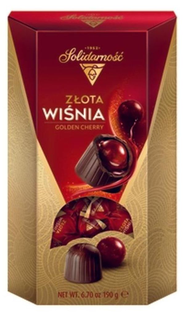 Solidarność Złota Wiśnia w likierze Czekoladki 190 g Zdjęcie produktu 