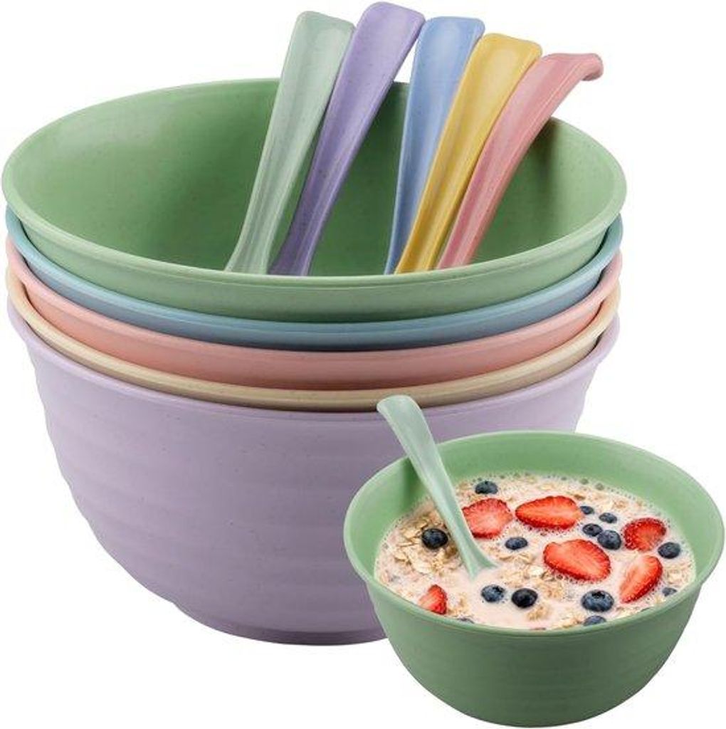 Kunststof Kommen für Cerealien und Suppen – Herstellbare Schalen für Frühstück, Salat, Pasta und Reis