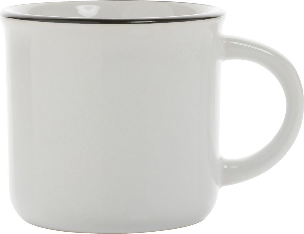 XD Collection - Kaffeebecher, Vintage, Keramik, 280ml XD135 (Einheitsgröße) (Weiß)