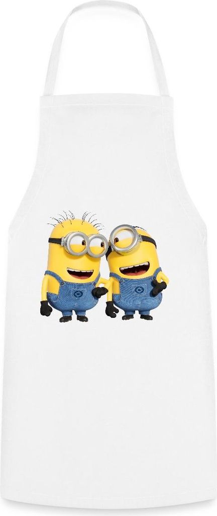 Spreadshirt Minions Despicable Me Phil Und Stuart Kochschürze, One size, Weiß