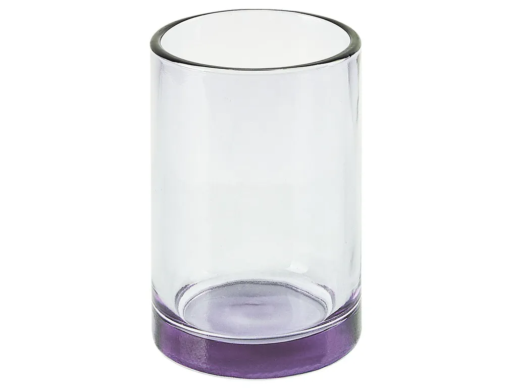 Ensemble de salle de bain complet 4 accessoires verre violet design