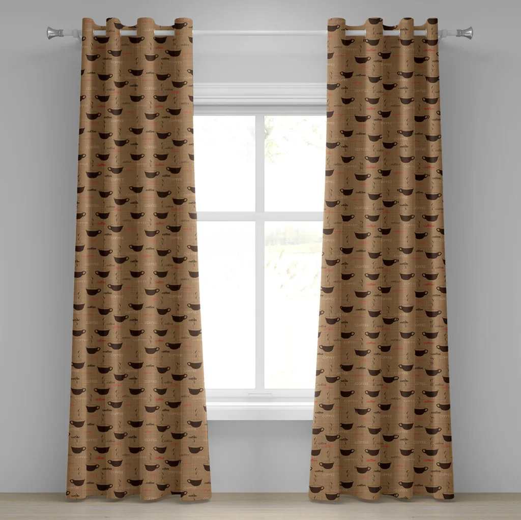 ABAKUHAUS Tende Caffè 280x175 cm - Tendaggi Marroni Cioccolato Cucina