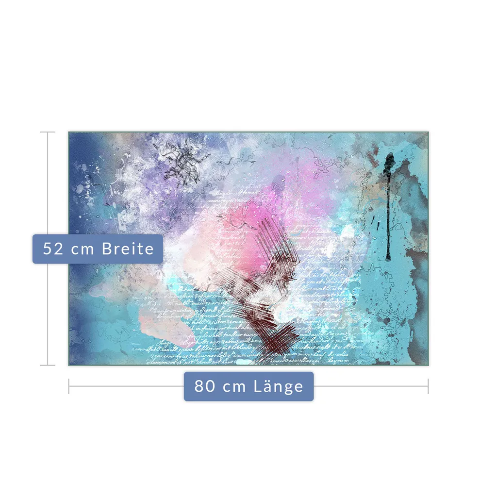 Copri Piano Cottura 80x52 cm Blu - Protezione Induzione Vetro Temperato