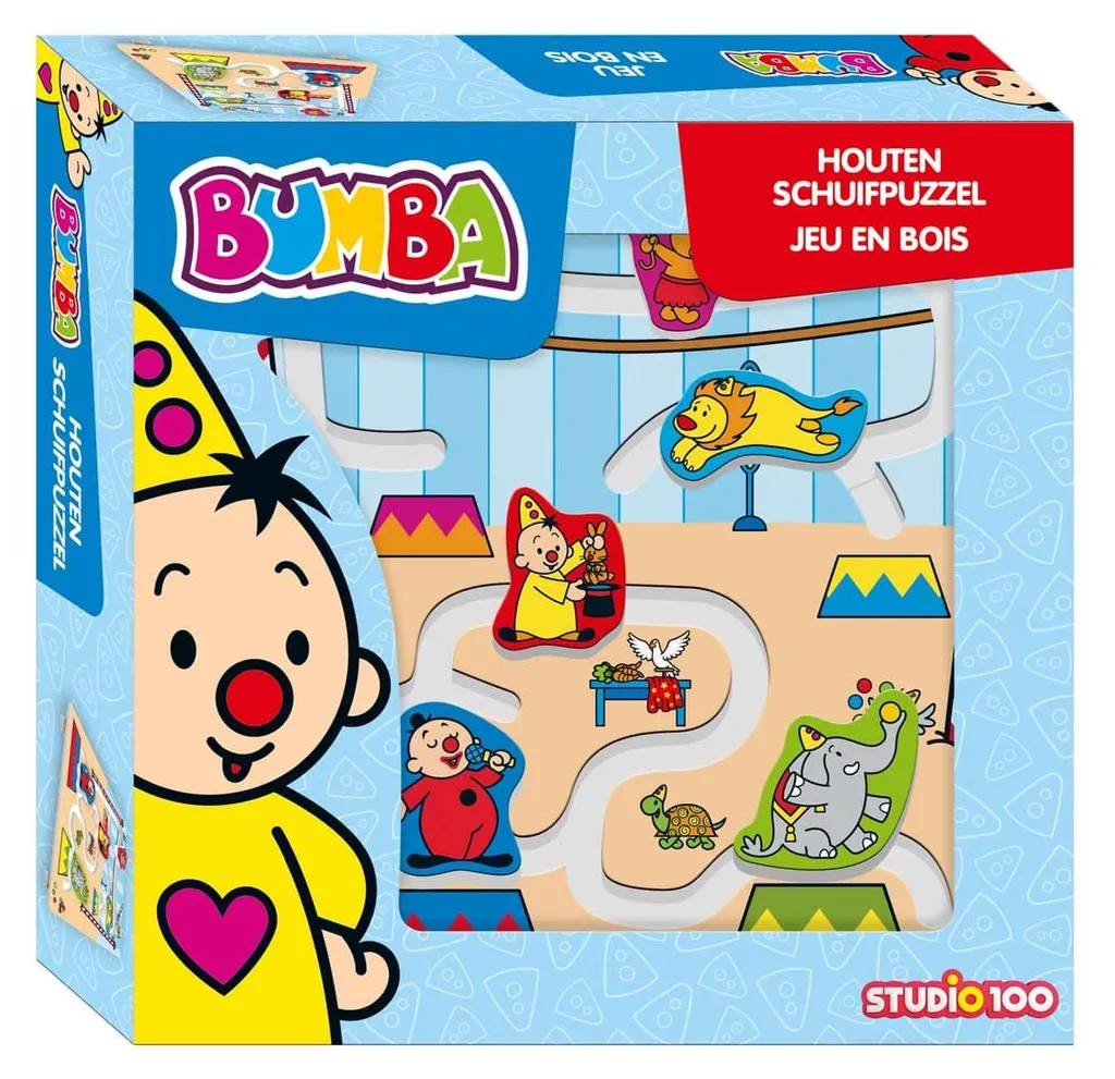 Puzzle bois Bumba 5 pièces - Jeu éveil pour motricité fine et logique